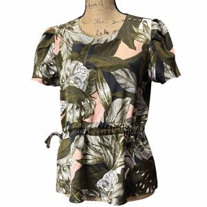 Ela Floral Print Drawstring Women’s Tunic. EC. Size. S/M